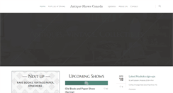 Desktop Screenshot of antiqueshowscanada.com